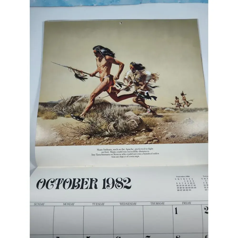 Frank McCarthy & Louis L'Amour Calendar 1982 with L'Amour's West Map